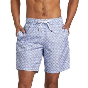 Saks Fifth Avenue Geometric Fan Men’s Swim Trunks Bathing suit  XXL NWT